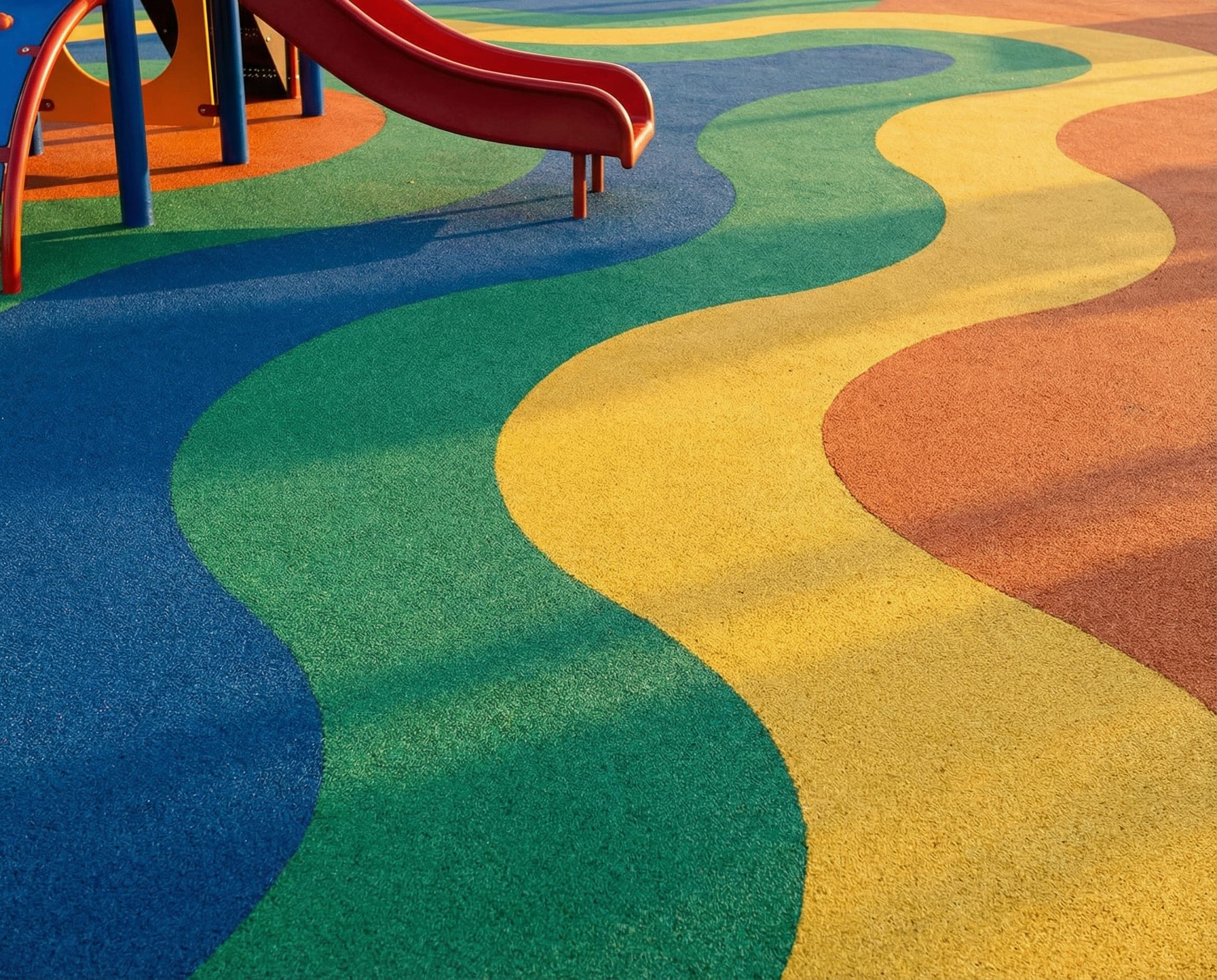 Ayana kids playground division — EN 1177 and ASTM F2772 certified play surfaces across Qatar.