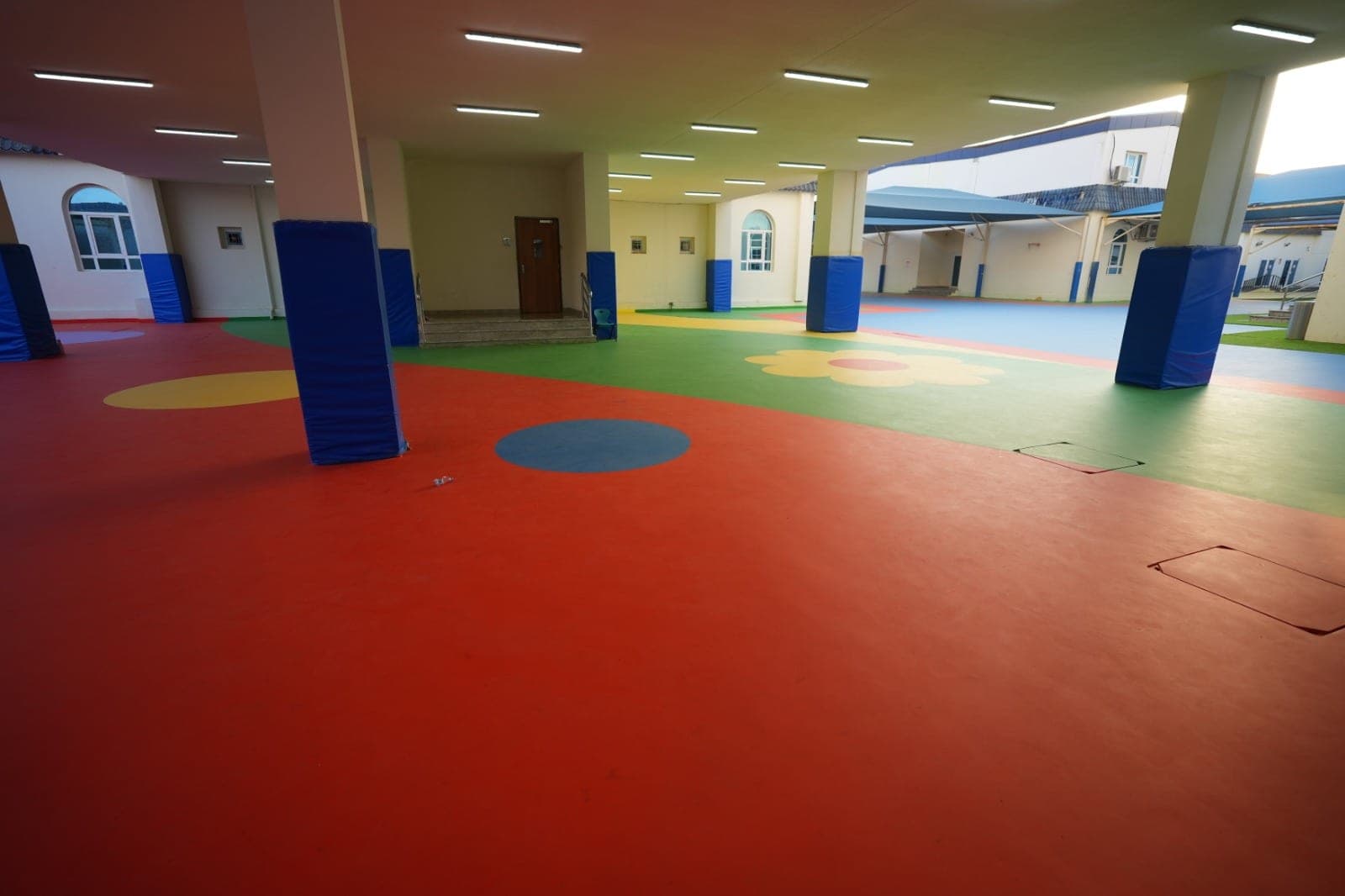 Edison International Academy, Aspire — sports flooring and EN 1177 playground installed by Ayana, Qatar 2026.